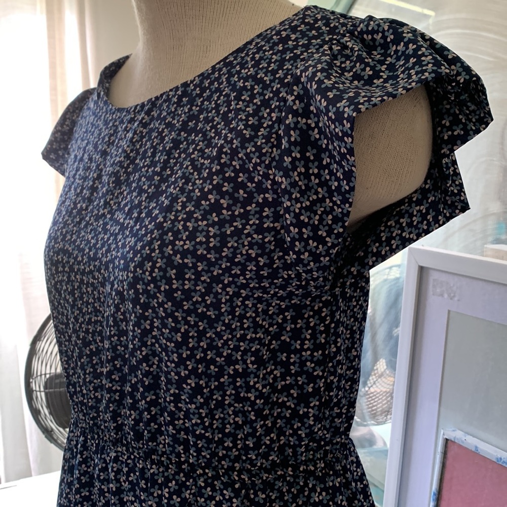 5/$25 Zara Basics Floral blue dress with pockets - Picture 6 of 13